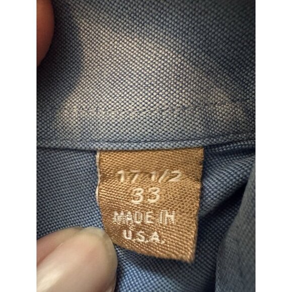 Vintage Gitman Bros Shirt Men’s 33 Blue Oxford Button Down Collar Cotton TTX PP - Picture 4 of 13